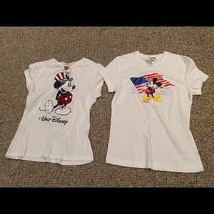 2 GIRLS/JUNIOR 4TH OF JULY MICKEY SHIRTS-POSHMARK SHIPPING INCREASE 2/23